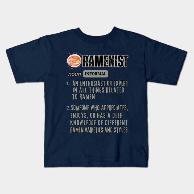 Ramenist - Funny Ramen Kids T-Shirt by SEIKA by FP